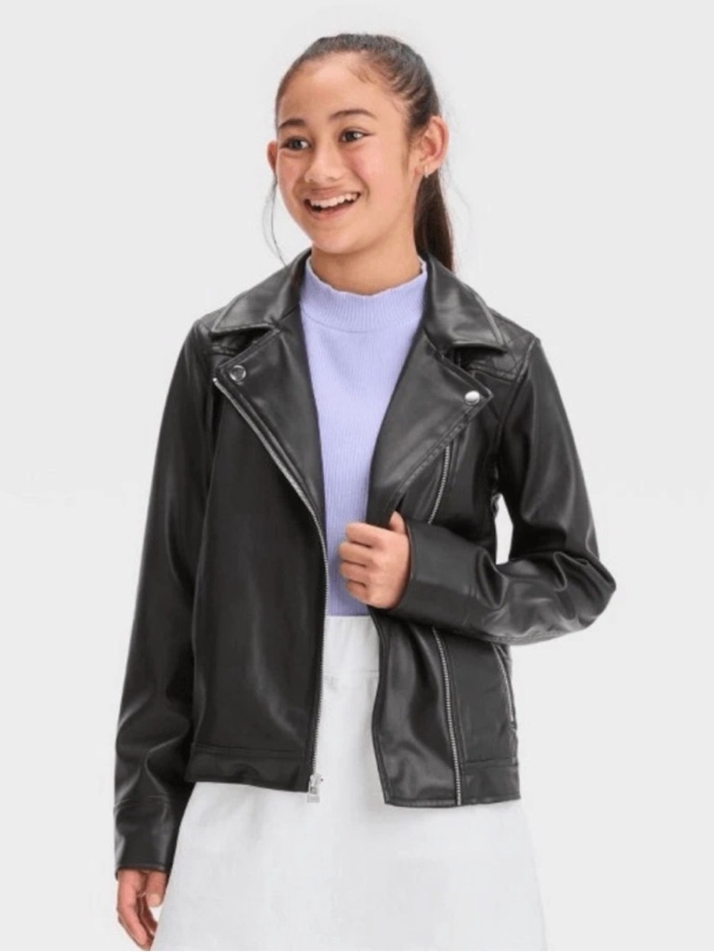 art class Black Faux Leather Jacket Size XLarge